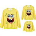 thumbnail image 1 of SpongeBob Family Matching Sweatshirt for Women Funny Face Graphic Long Sleeve Top Sizes S-XL, 1 of 12