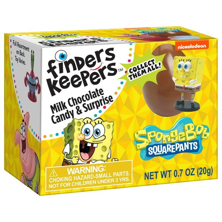 SpongeBob Finders Keepers Milk Chocolate Egg Candy Toy Surprise