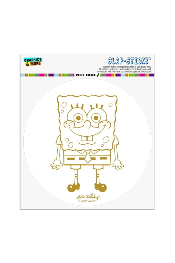 SpongeBob Full Front Automotive Car Window Locker Circle Bumper Sticker