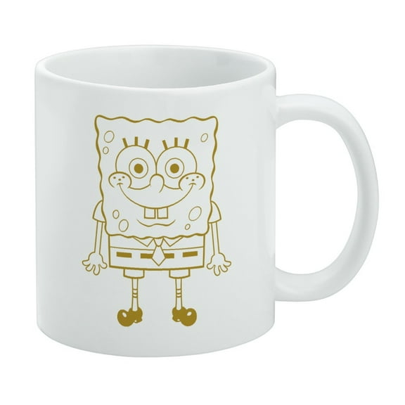 SpongeBob Full Front Ceramic Coffee Mug, Novelty Gift Mugs for Coffee, Tea and Hot Drinks, 11oz, White