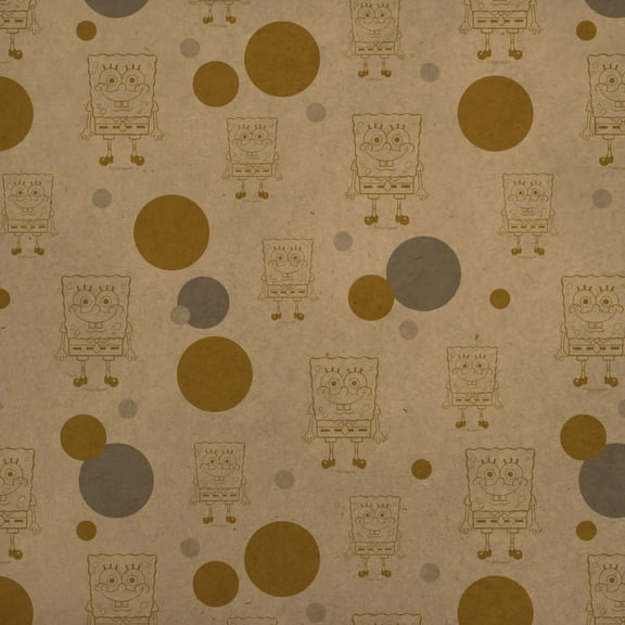 SpongeBob Full Front Premium Kraft Gift Wrap Wrapping Paper Roll
