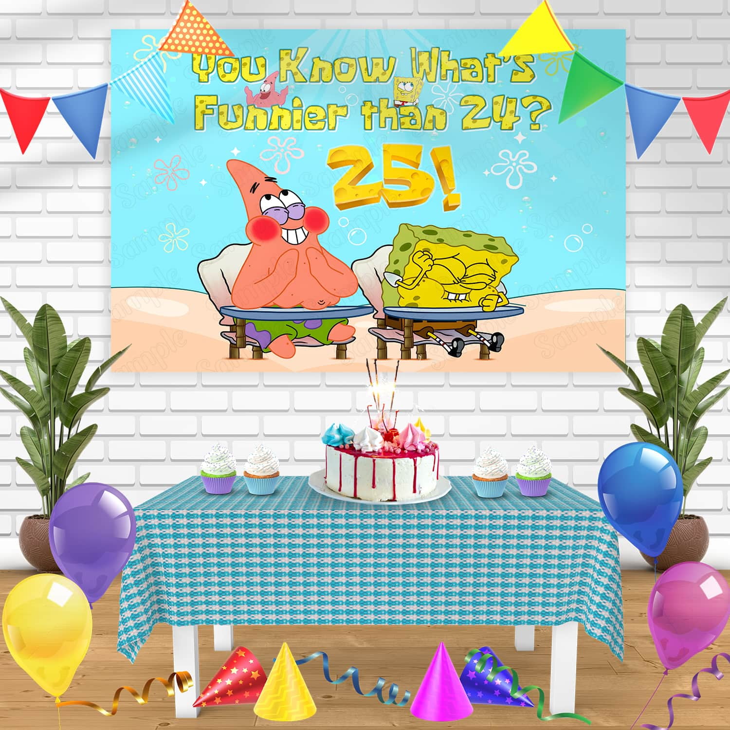 Spongebob Birthday Banner