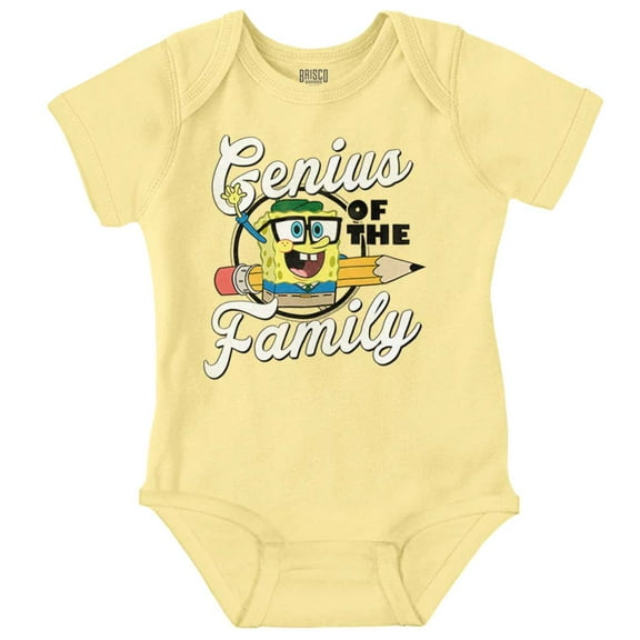 SpongeBob Genius of the Family Romper Boys or Girls Infant Baby Brisco Brands 12M