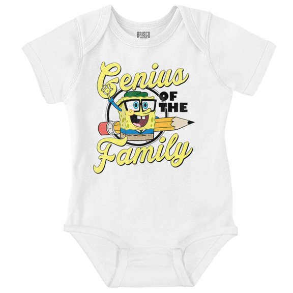 SpongeBob Genius of the Family Romper Boys or Girls Infant Baby Brisco Brands 12M