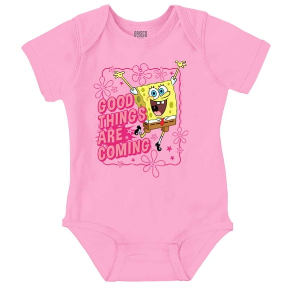 SpongeBob Good Things Are Coming Romper Boys or Girls Infant Baby Brisco Brands 12M