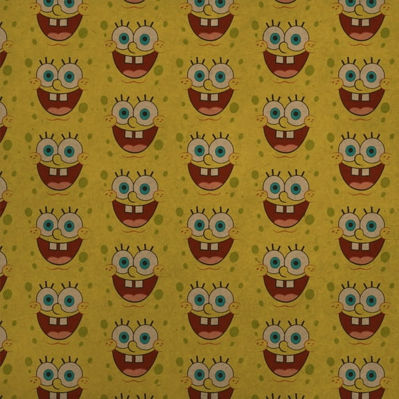 SpongeBob Goofy Smile Face Premium Kraft Roll Gift Wrap Wrapping Paper