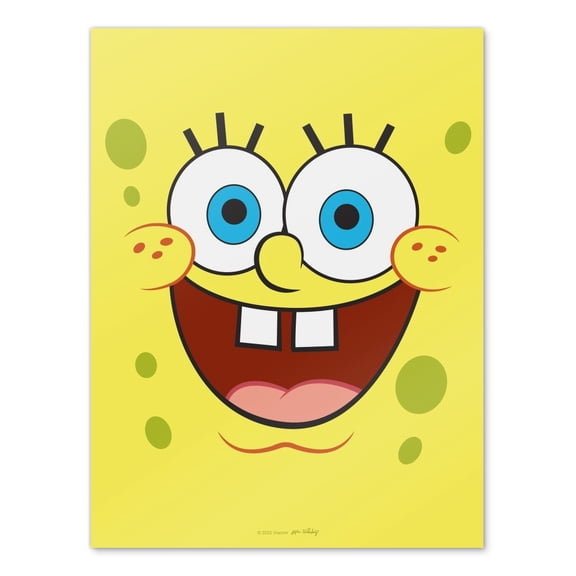 SpongeBob Goofy Smile Face Wall Art Picture Paper Poster Dcor Home Decoration