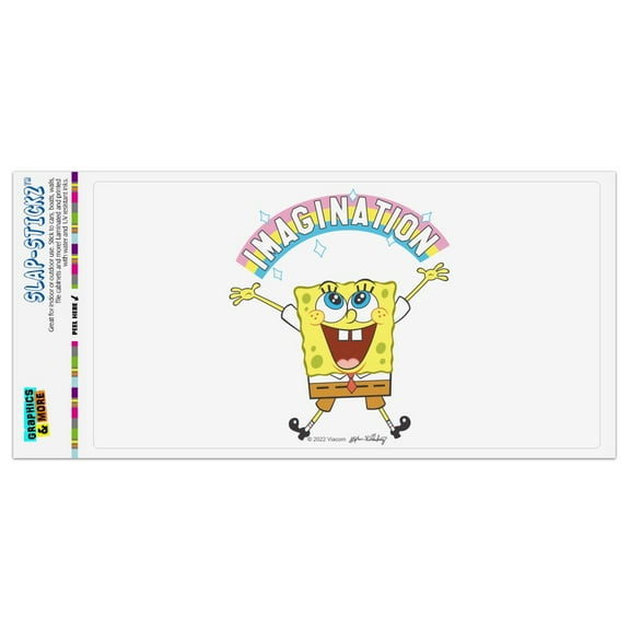 SpongeBob Imagination Rainbow Automotive Car Window Locker Bumper Sticker