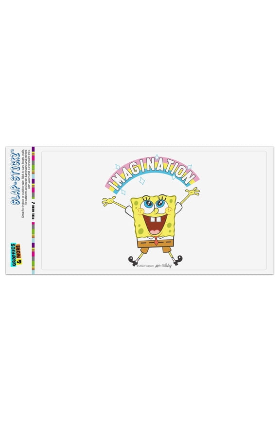 SpongeBob Imagination Rainbow Automotive Car Window Locker Bumper Sticker
