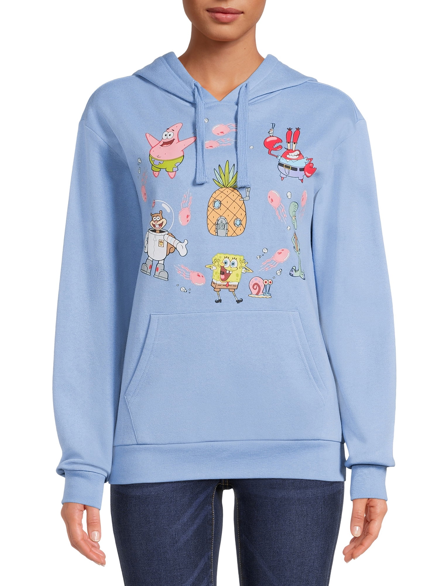 SpongeBob Junior s Graphic Print Hoodie Walmart