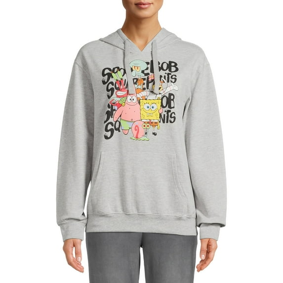 SpongeBob Juniors' Graphic Hooded Pullover Sweatshirt