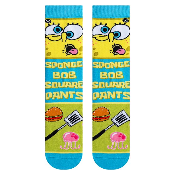 ODD SOX SpongeBob SquarePants Groggy Eyes Character Novelty Crew Socks Size Large Mens 812 /