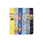 SPONGEBOB SQUAREPANTS SpongeBob Men's 6-Pack Crew Socks, Sock Size 10-13