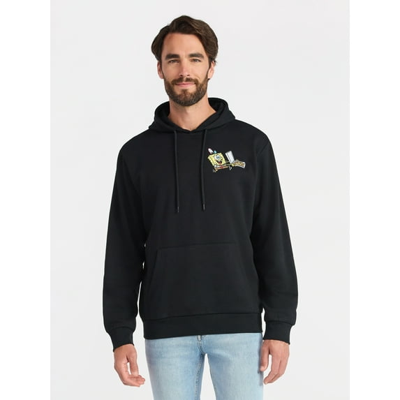 SpongeBob SquarePants Men's & Big Men's Graphic Fleece Hoodie with Long Sleeves, Sizes S-3XL