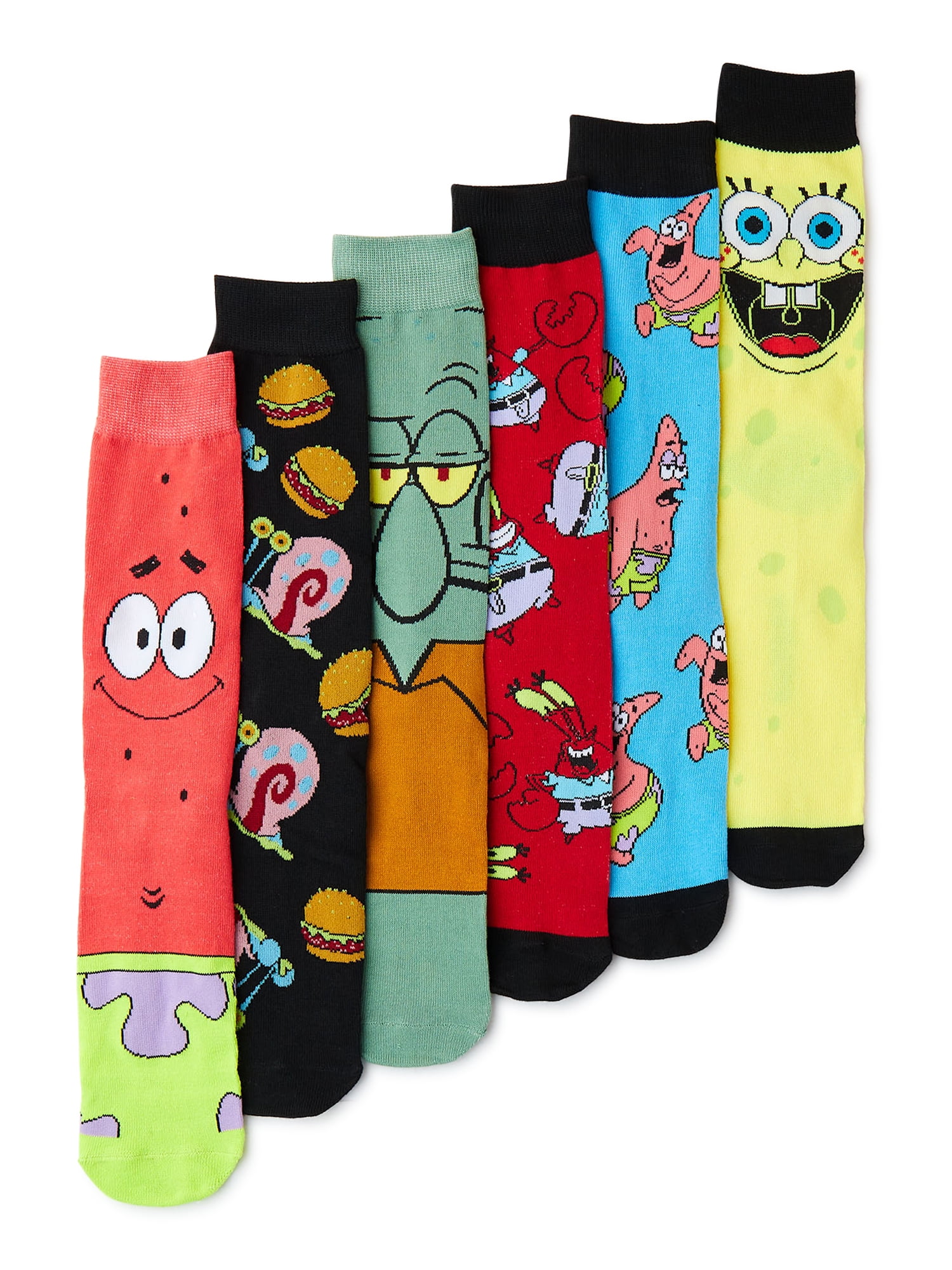 SpongeBob Men's Socks, 6Pack