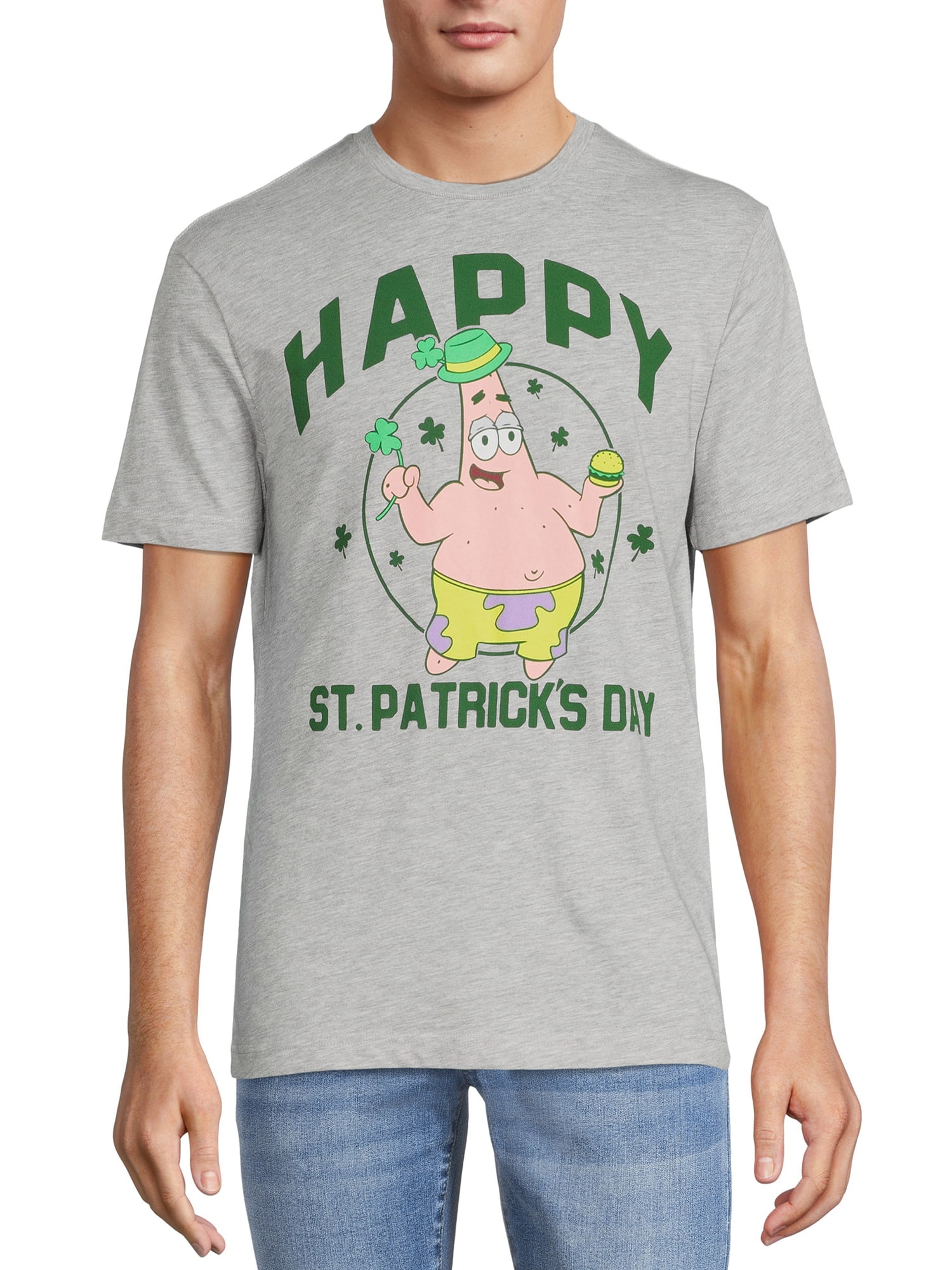 SpongeBob Men's St. Patrick's Graphic Print Tee