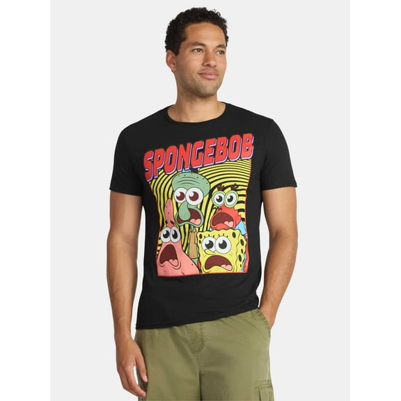 SpongeBob SquarePants Men's and Big Men's Graphic Tee with Short Sleeves, Sizes S-3XL