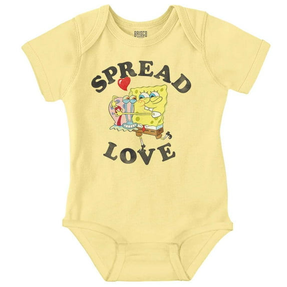 SpongeBob Motivational Spread Love Romper Boys or Girls Infant Baby Brisco Brands 12M