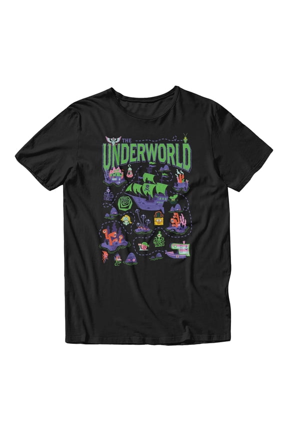 SpongeBob Movie 2025 Search for SquarePants The Underworld Men's T Shirt (Black, S-XXXL)