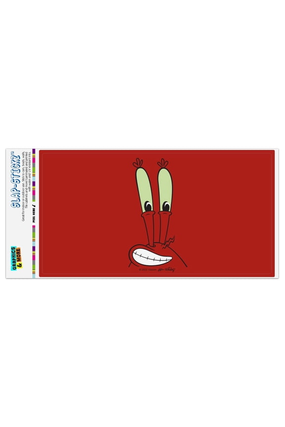 SpongeBob Mr. Krabs Face Automotive Car Window Locker Bumper Sticker
