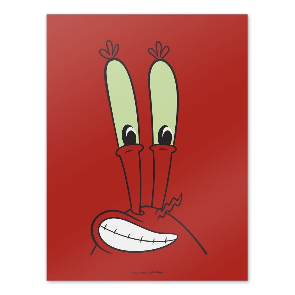 SpongeBob Mr. Krabs Face Wall Art Picture Paper Poster Décor Home ...