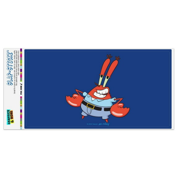 SpongeBob Mr. Krabs Pose Automotive Car Window Locker Bumper Sticker