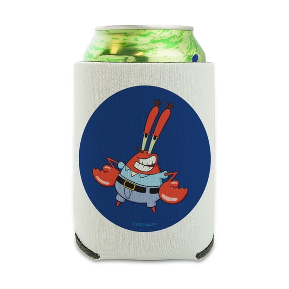 SpongeBob Mr. Krabs Pose Can Cooler - Drink Sleeve Hugger Collapsible Insulator - Beverage Insulated Holder