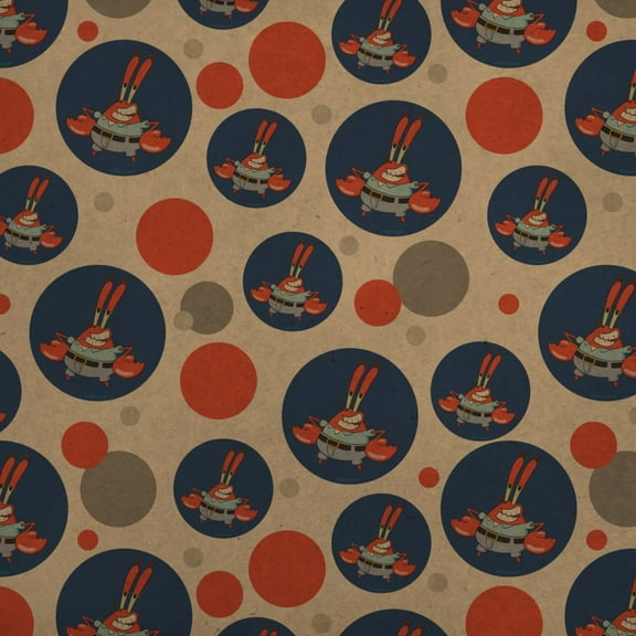 SpongeBob Mr. Krabs Pose Premium Kraft Gift Wrap Wrapping Paper Roll