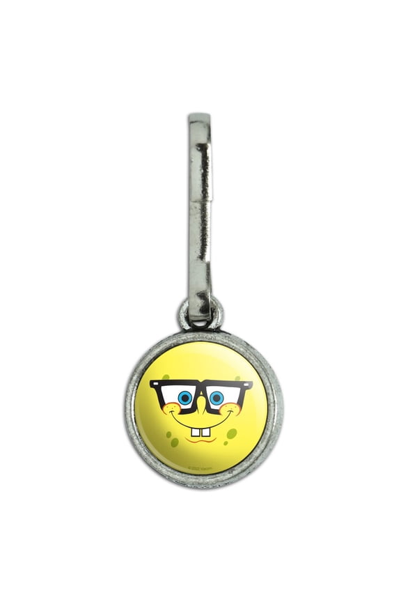 SpongeBob Nerd Face Antiqued Charm Clothes Purse Suitcase Backpack Zipper Pull Aid