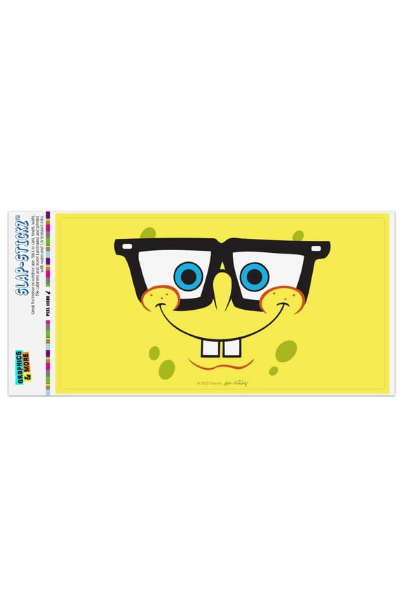 SpongeBob Nerd Face Automotive Car Window Locker Bumper Sticker
