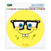 SpongeBob Nerd Face Automotive Car Window Locker Circle Bumper Sticker
