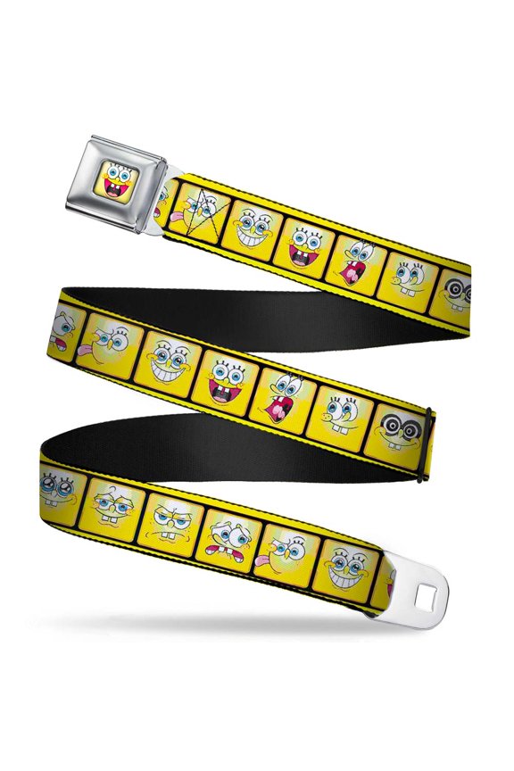 SpongeBob Open Mouth Smile Full Color SpongeBob 10 Expressions Filmstrip Seatbelt Belt Standard