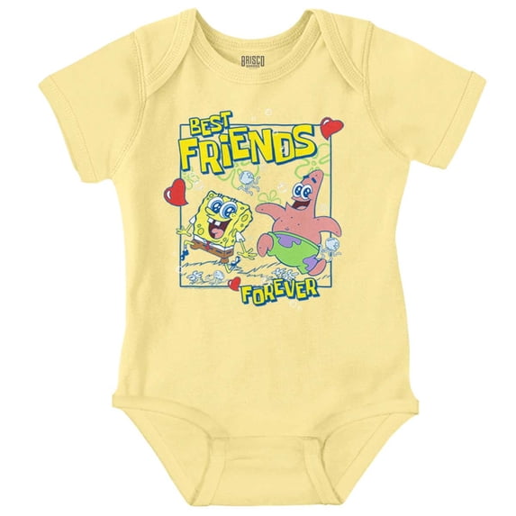 SpongeBob Patrick Best Friend Forever Romper Boys or Girls Infant Baby Brisco Brands 12M
