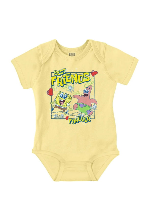 SpongeBob Patrick Best Friend Forever Romper Boys or Girls Infant Baby Brisco Brands 12M