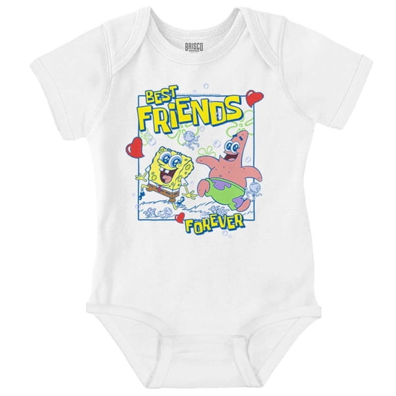 SpongeBob Patrick Best Friend Forever Romper Boys or Girls Infant Baby Brisco Brands 6M