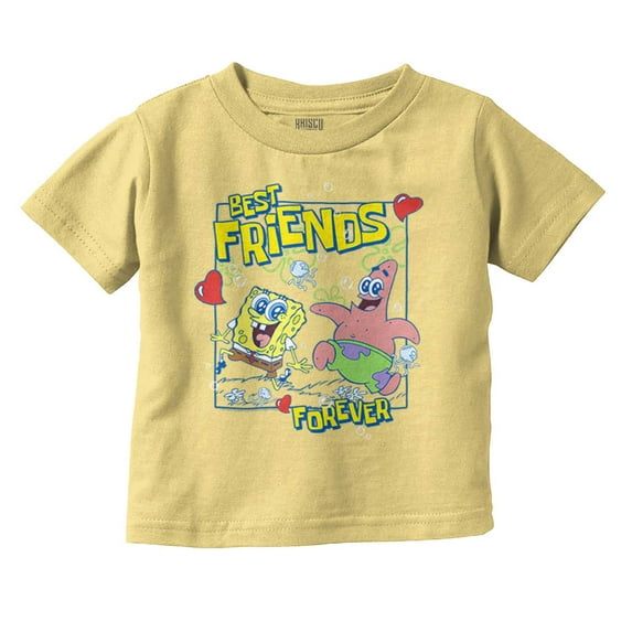 SpongeBob Patrick Best Friend Forever Toddler Boy Girl T Shirt Infant Toddler Brisco Brands 24M