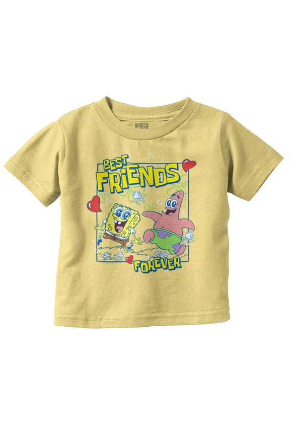 SpongeBob Patrick Best Friend Forever Toddler Boy Girl T Shirt Infant Toddler Brisco Brands 6M