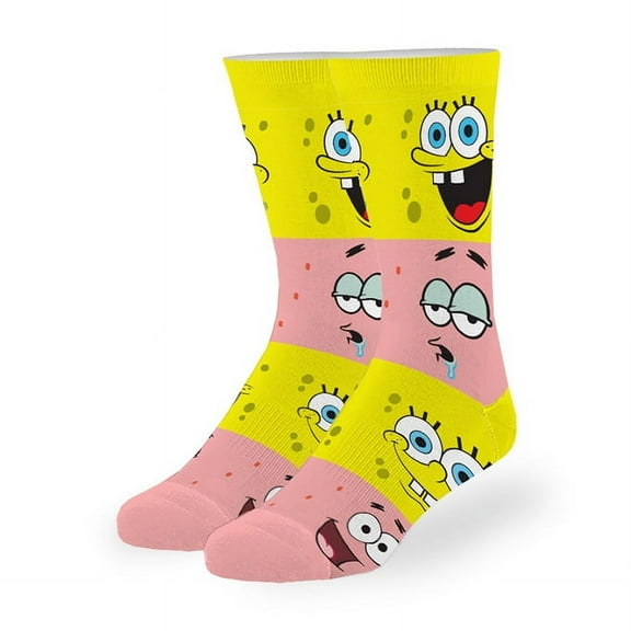 Cool Socks SpongeBob and Patrick Little Kids Unisex Novelty Crew Socks Official Licensed Cartoon