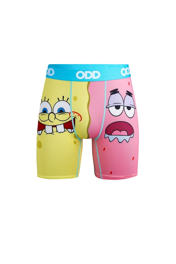 SpongeBob & Patrick Men’s Boxer Briefs – Funny Cartoon Graphic Underwear – Soft Stretch