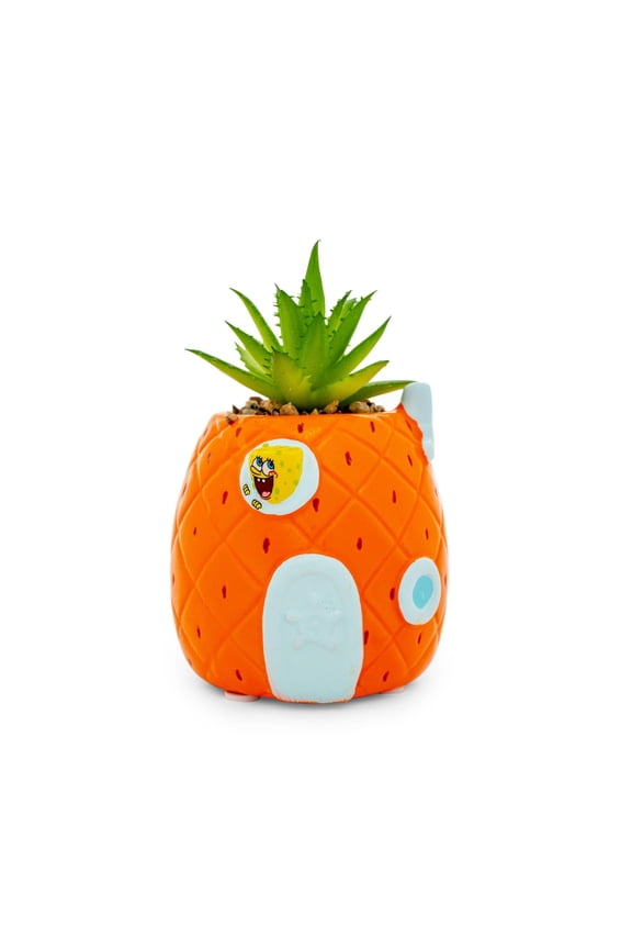 SpongeBob Pineapple House 5-Inch Ceramic Planter With Artificial Succulent