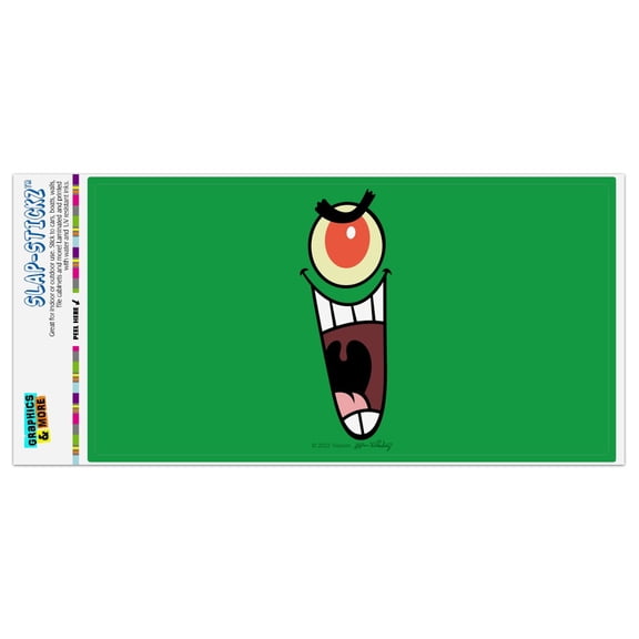 SpongeBob Plankon Face Automotive Car Window Locker Bumper Sticker