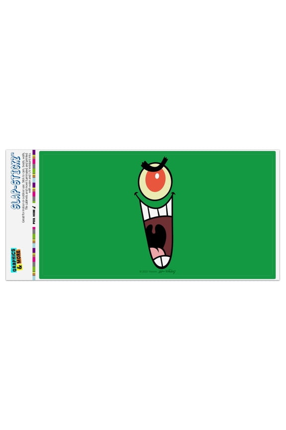 SpongeBob Plankon Face Automotive Car Window Locker Bumper Sticker