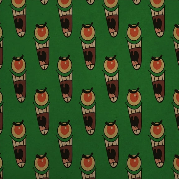 SpongeBob Plankon Face Premium Kraft Roll Gift Wrap Wrapping Paper