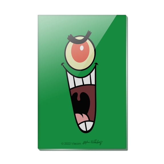 SpongeBob Plankon Face Rectangle Acrylic Fridge Refrigerator Magnet