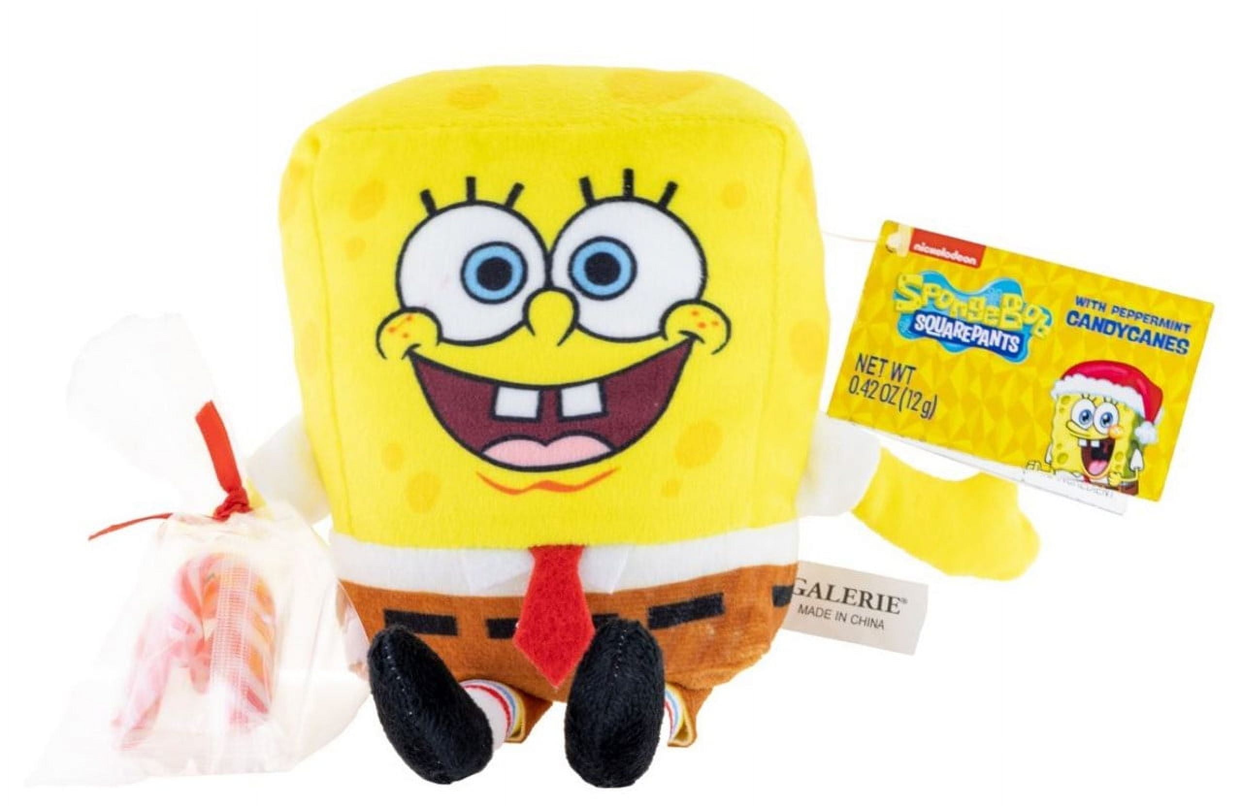 SpongeBob Plush with Candy Canes Holiday Cheers from Bikini Bottom