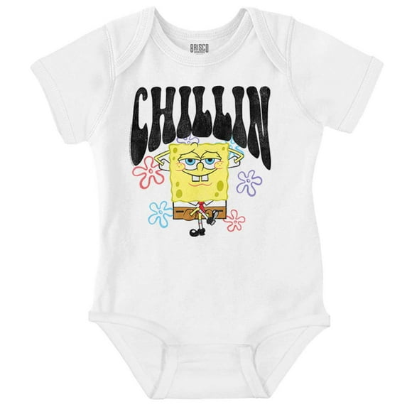 SpongeBob Retro Cartoon Chillin Romper Boys or Girls Infant Baby Brisco Brands 24M