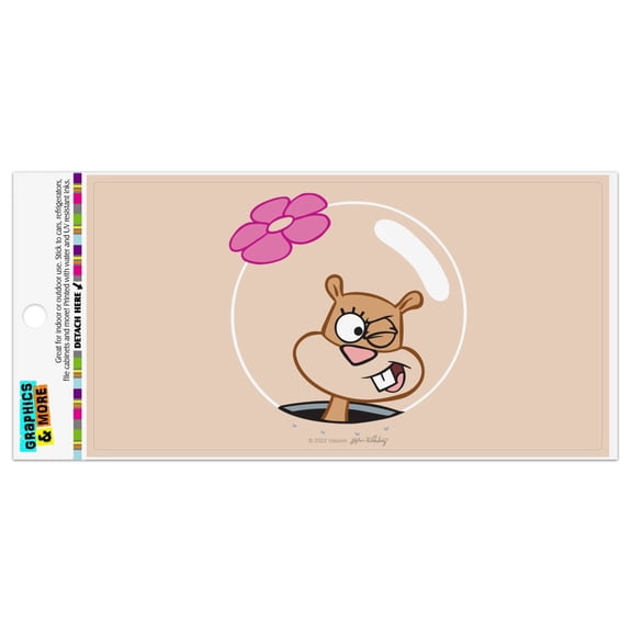 SpongeBob Sandy Wink Face Automotive Car Refrigerator Locker Vinyl Magnet