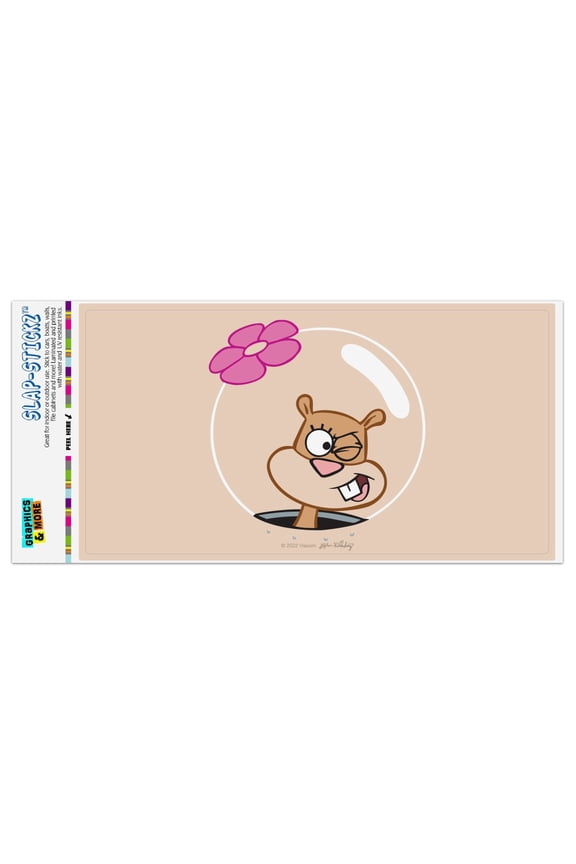 SpongeBob Sandy Wink Face Automotive Car Window Locker Bumper Sticker