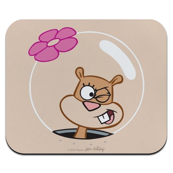 Spongebob Sandy Wink Face Low Profile Thin Mouse Pad Mousepad