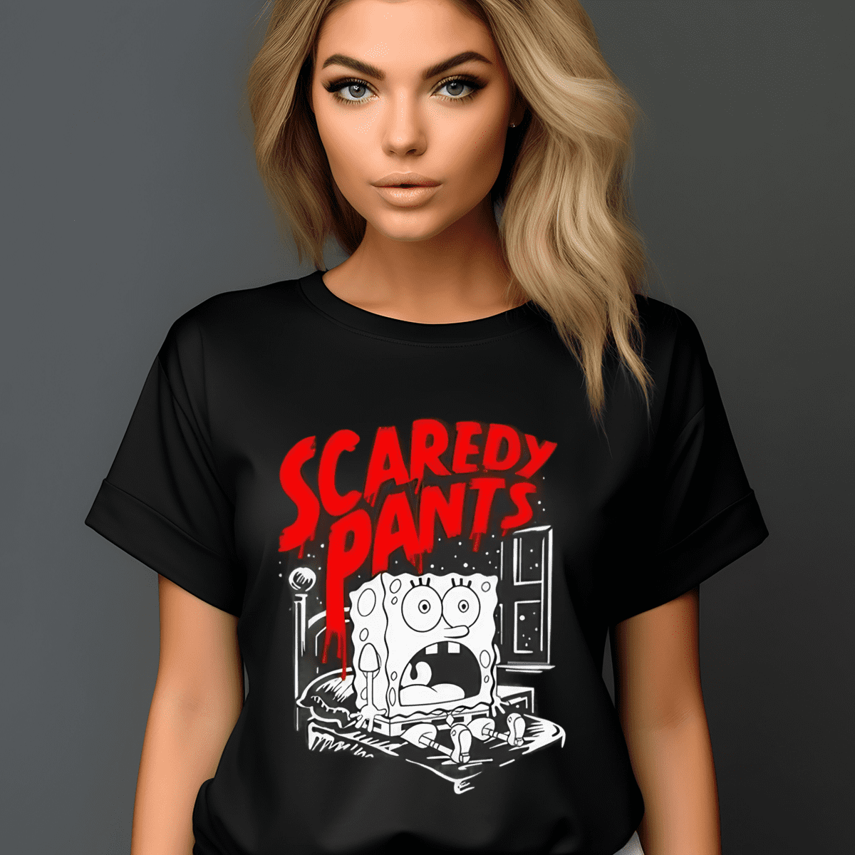 SpongeBob Scaredy Pants 2024 Shirt Unisex Short Sleeve